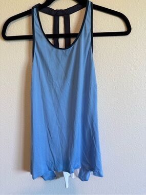 Altra Light Blue Racerback Tank Top with Strappy Detail